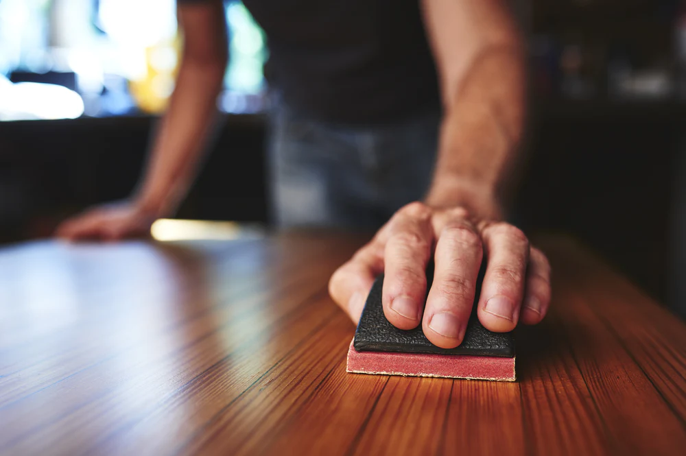 Persnickety Furniture Refinishers - refunishing a table